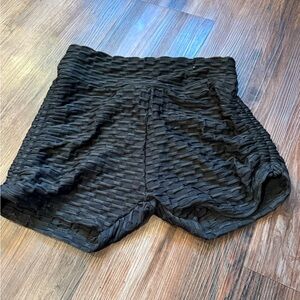Rue21 Black Textured Bike Shorts